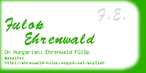 fulop ehrenwald business card